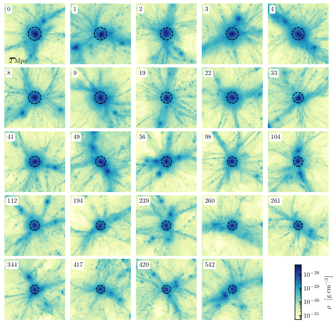 Cluster sample gas density