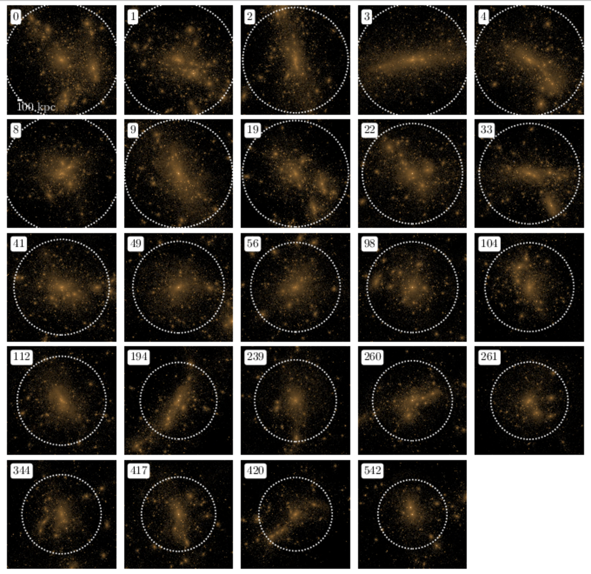 Cluster sample — Mock optical images